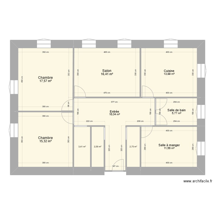 APPARTEMENT FAYET-RONAYE. Plan de 0 pièce et 0 m2