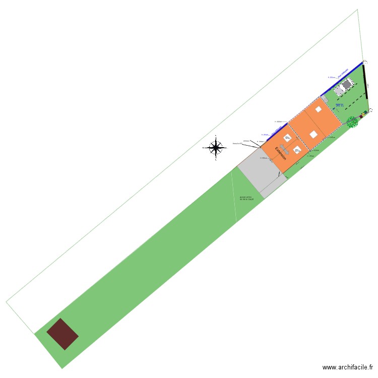 DP2 Plan de Masse PROJET. Plan de 1 pièce et 39 m2