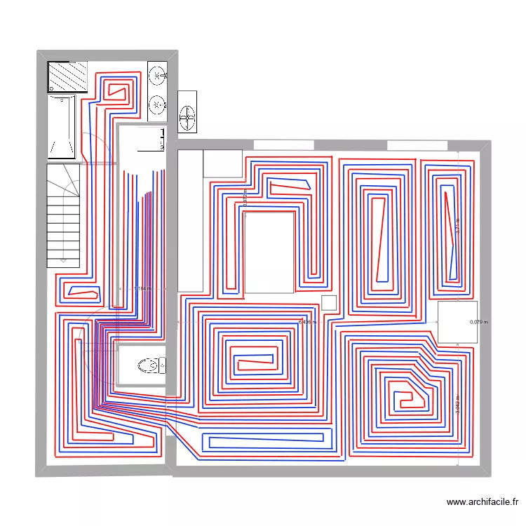 calpinage plancher chauffant . Plan de calpinage plancher chauffant . Plan de