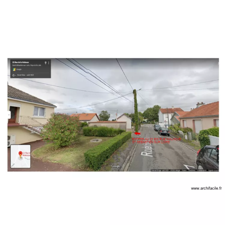 Acces a la maison. Plan de Acces a la maison. Plan de