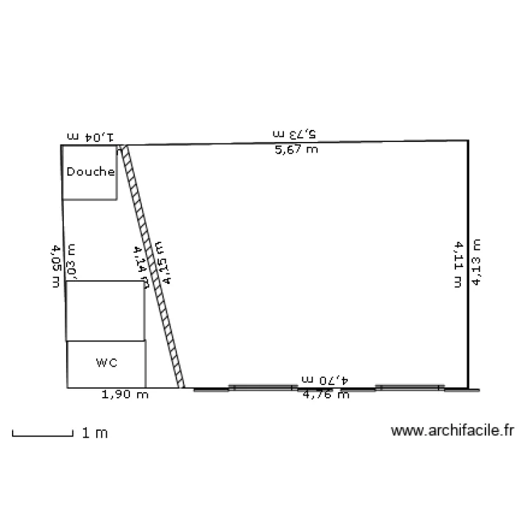 Chambre 1. Plan de 