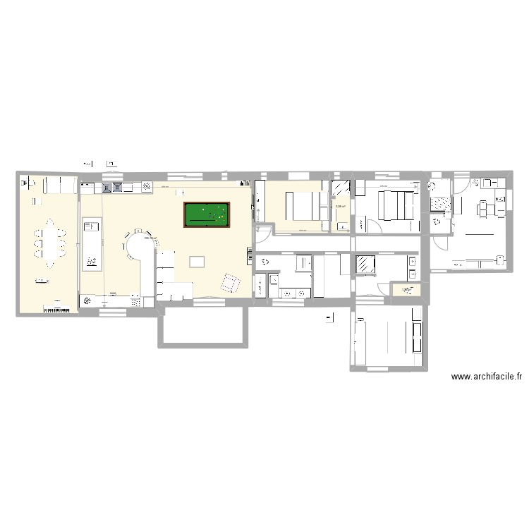 Plan de maison. Plan de 3 pièces et 108 m2