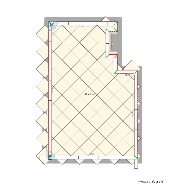 Calepinage SAM cuisine 1. Plan de 0 pièce et 0 m2