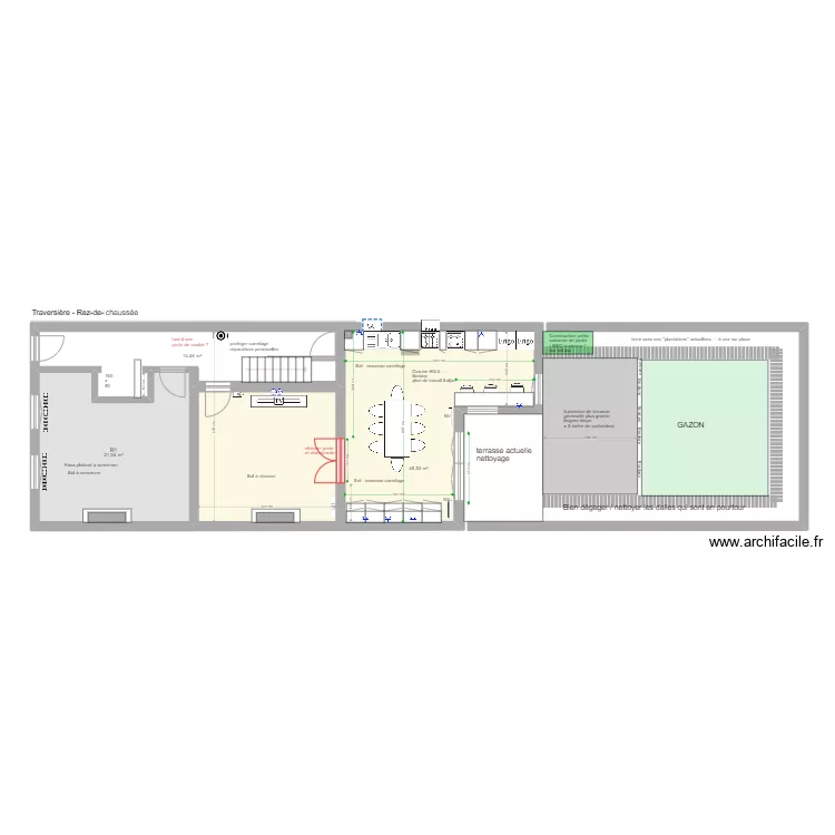 Traversi&egrave;re. Plan de 