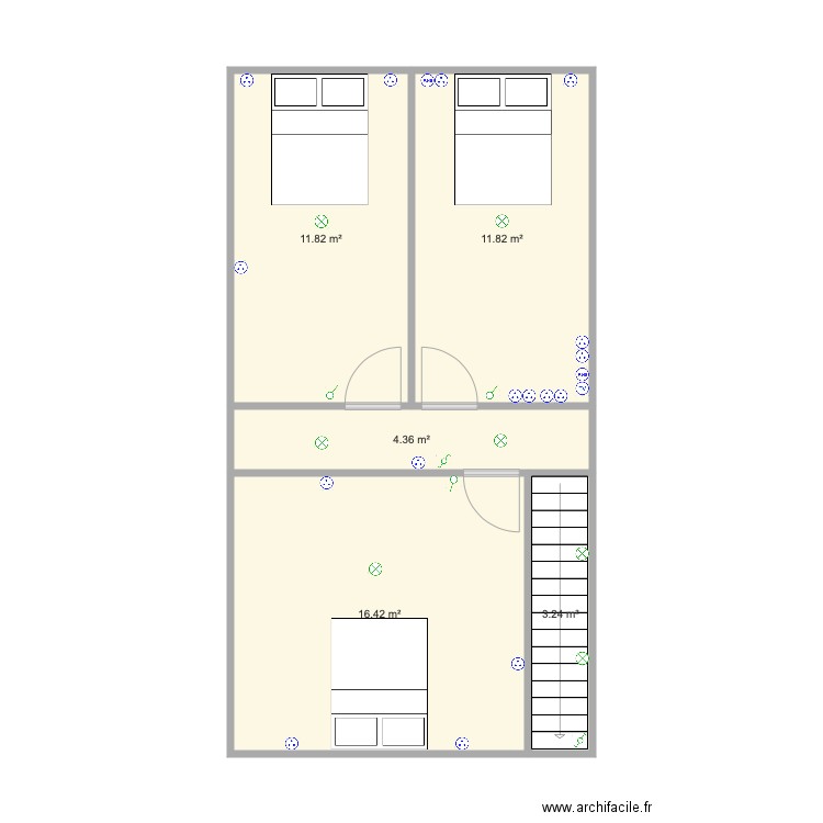 plan etage . Plan de 0 pièce et 0 m2