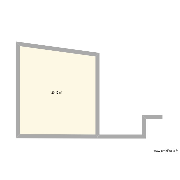 Extension_1. Plan de 1 pièce et 20 m2