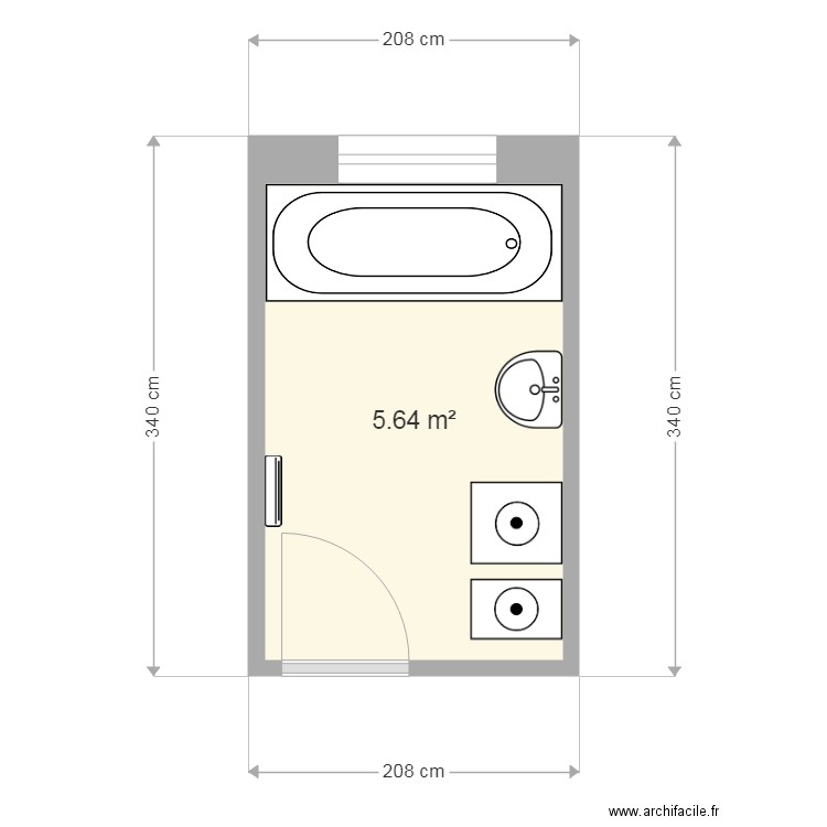 BERT Les Ratis SDB avant. Plan de 0 pièce et 0 m2