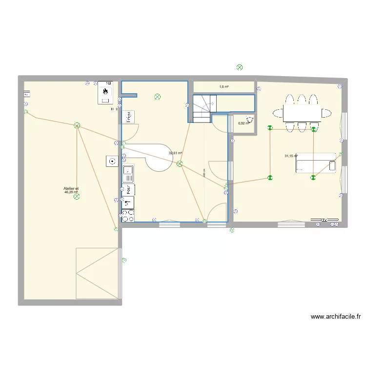 Maison Gignat R de C. Plan de 