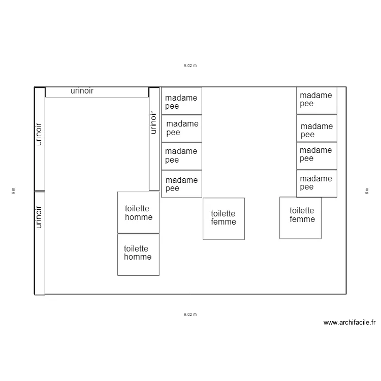 espace sanitaire. Plan de 