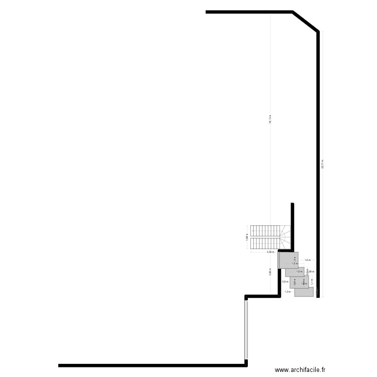 Tarnos escalier. Plan de 0 pièce et 0 m2