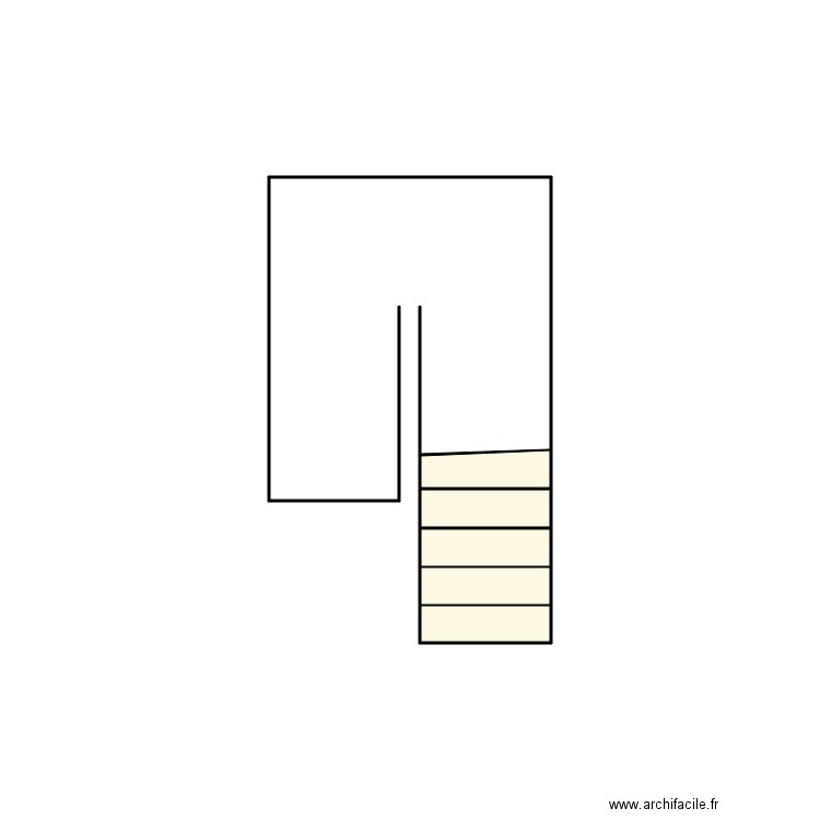 escalier. Plan de 5 pièces et 1 m2