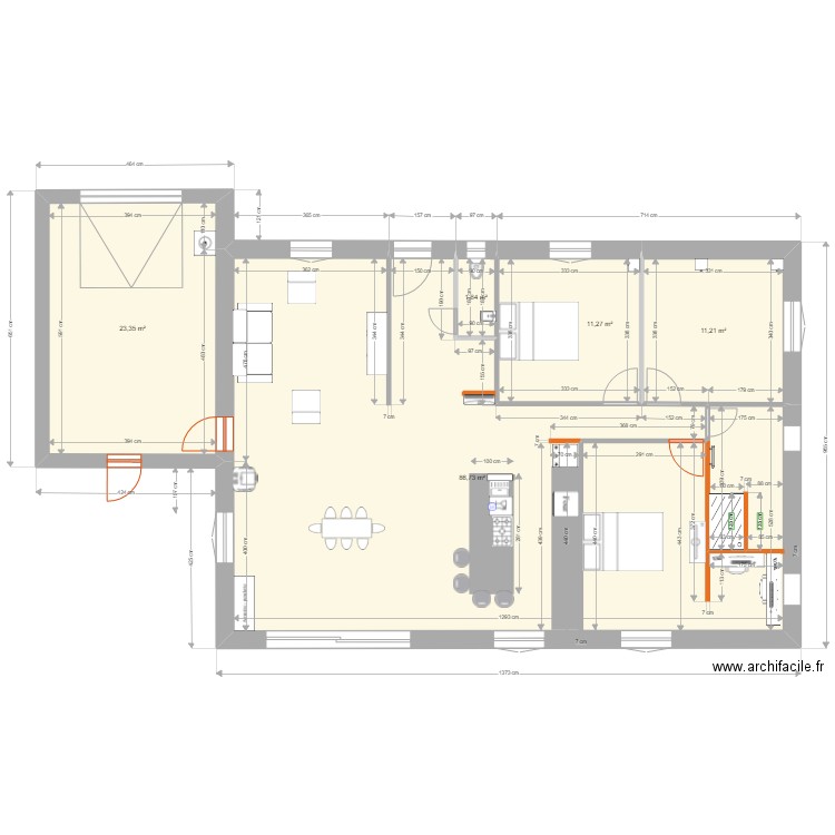 maison malaucene 3. Plan de 5 pièces et 134 m2