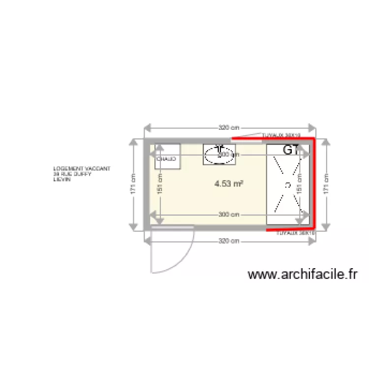LOGEMENT VACCANT LIEVIN . Plan de 
