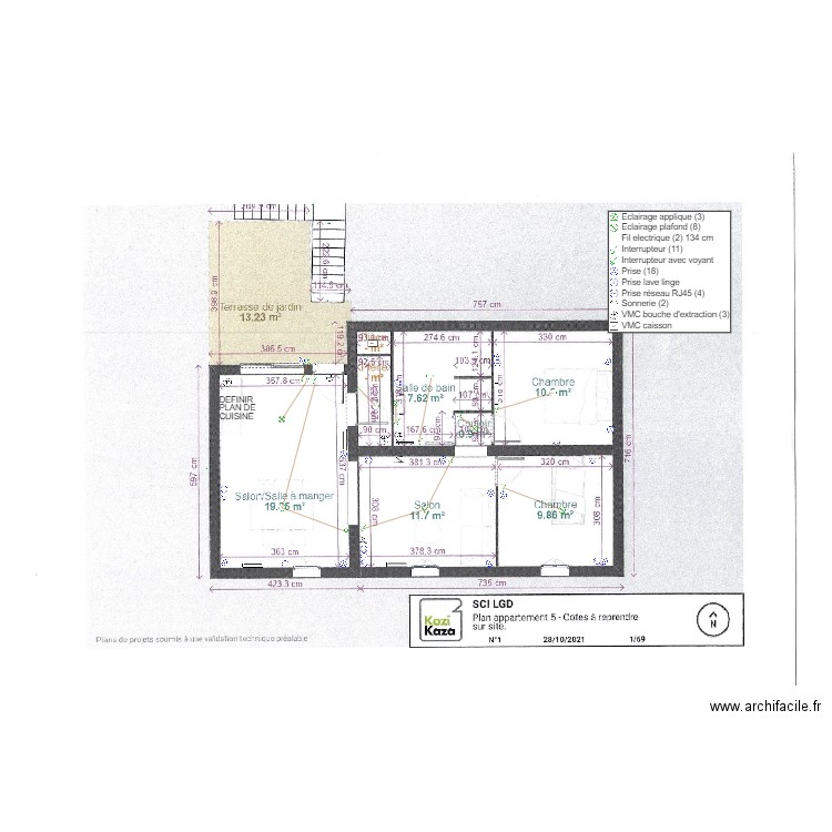 Plan Electrique SCI LGD. Plan de 0 pièce et 0 m2