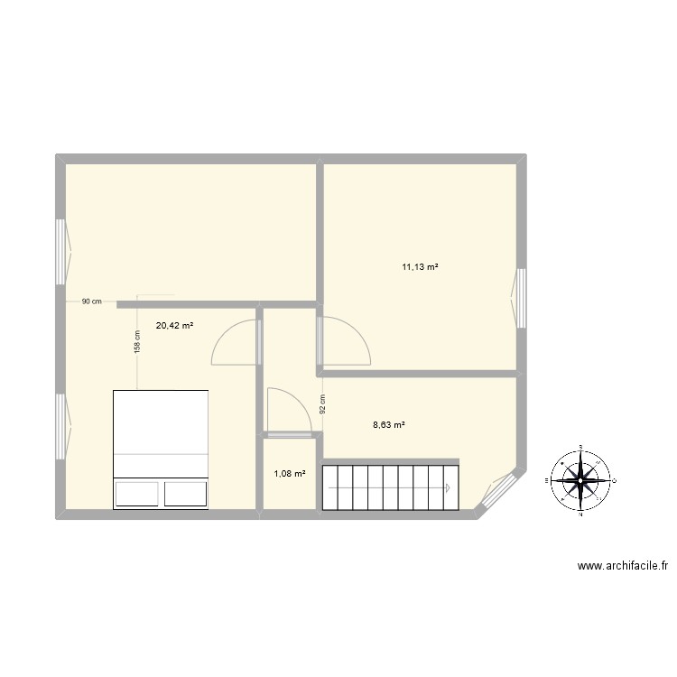 Etg_V5.1. Plan de 4 pièces et 41 m2