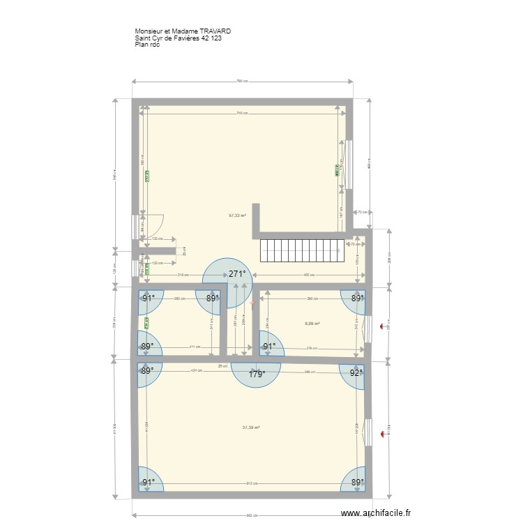 TRAVARD rdc. Plan de 0 pièce et 0 m2