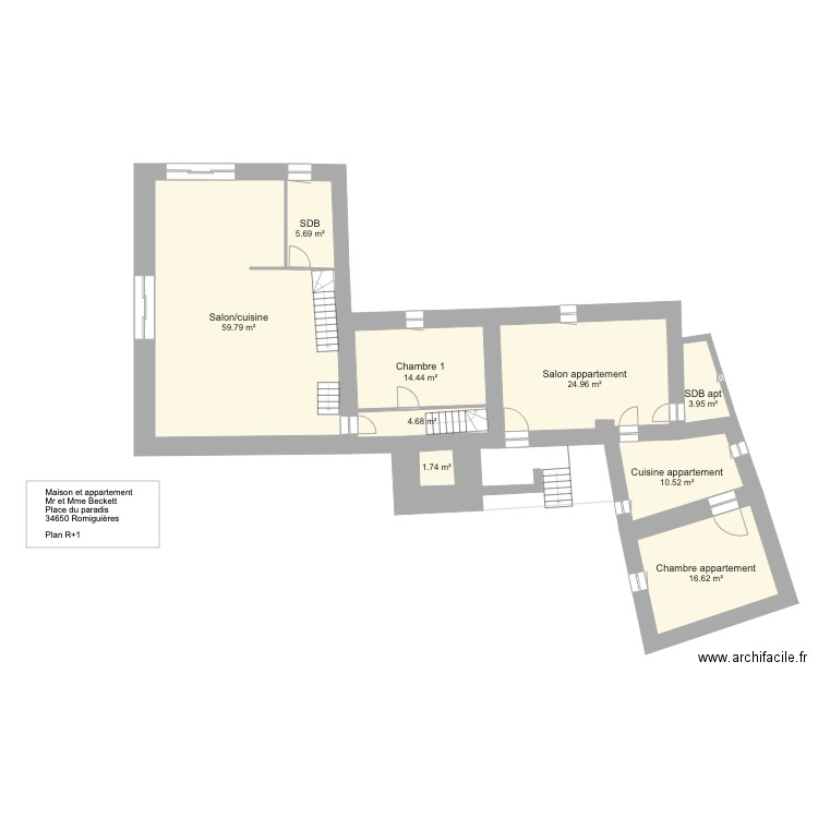 Beckett R1. Plan de 0 pièce et 0 m2