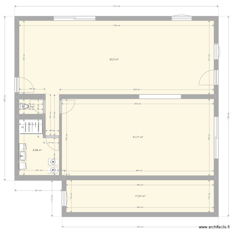 plan n°7. Plan de 5 pièces et 120 m2