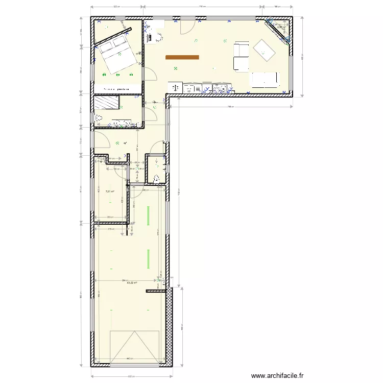 Mont Bonvillers RDC logement princpal ELECTRICITE. Plan de 