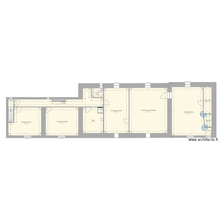 Rest Etage 1 exact m2 V2 . Plan de 0 pièce et 0 m2