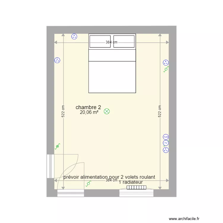 chambre 2 octobre. Plan de chambre 2 octobre. Plan de