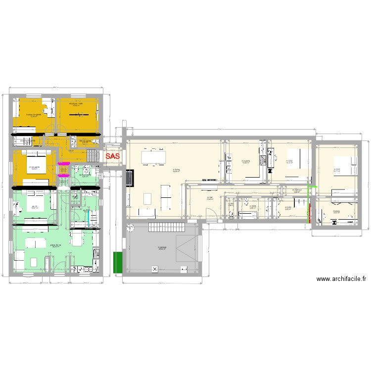 maison   annexe privée escalier après le SAS  appart 1 ch. Plan de 0 pièce et 0 m2