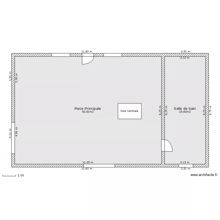 Maison Coutiches. Plan de 