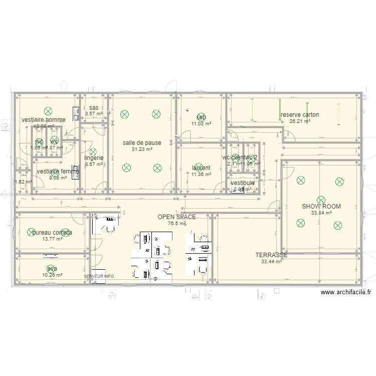 plan montussan v24. Plan de 39 pièces et 598 m2