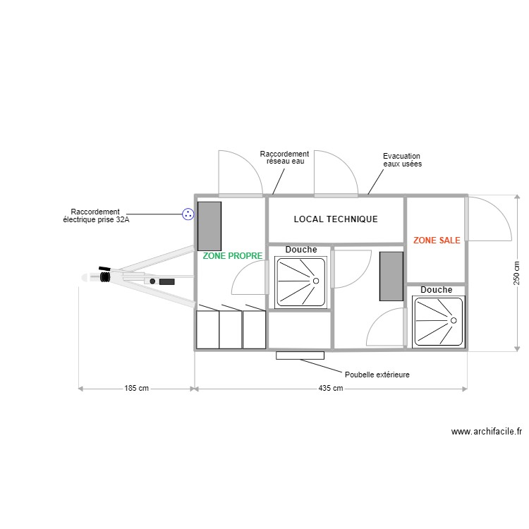 UMD 008. Plan de 7 pièces et 10 m2