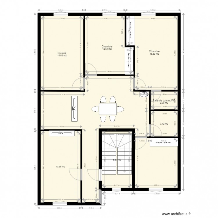 1er etage model fiinale. Plan de 0 pièce et 0 m2