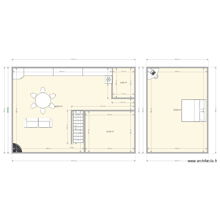Maison A Frame Plan N2. Plan de 4 pièces et 100 m2