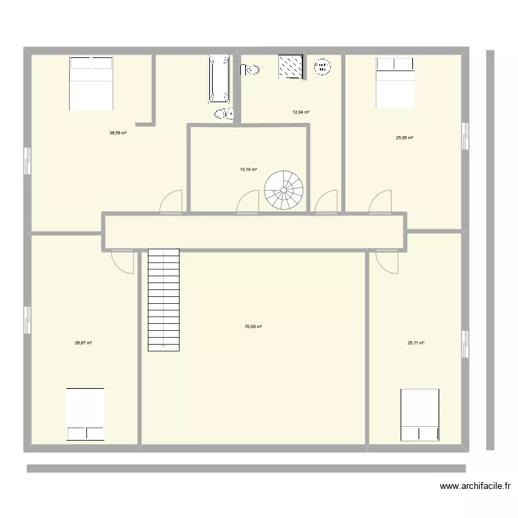 Pontfaverger R+1. Plan de Pontfaverger R+1. Plan de