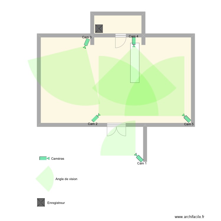 Un mot d’elles concept Store. Plan de 2 pièces et 77 m2