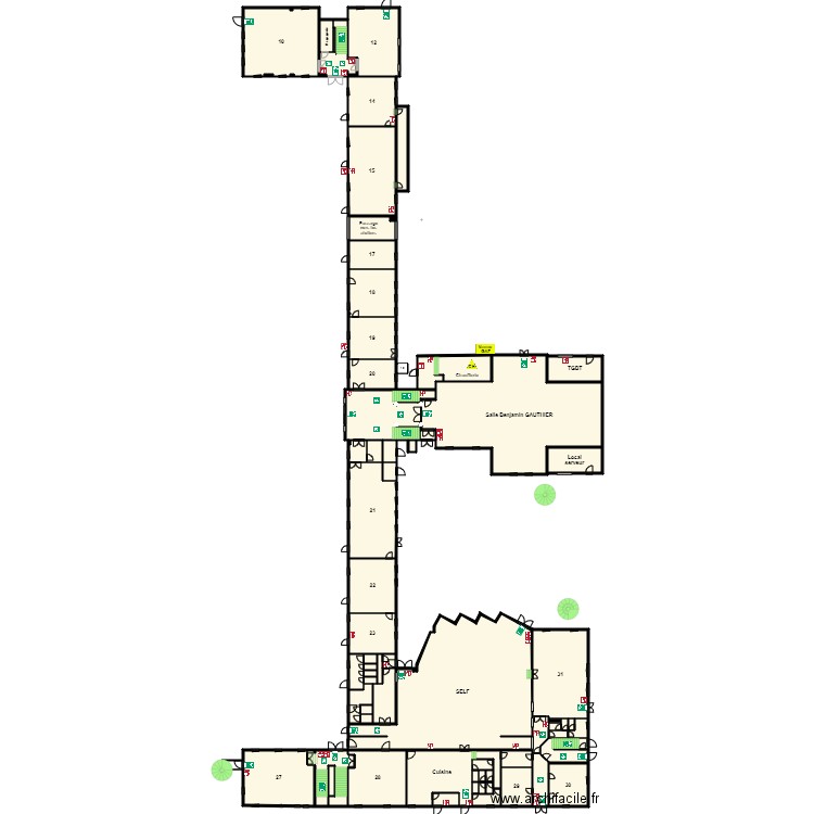 Plan RDC pour ouest. Plan de 0 pièce et 0 m2
