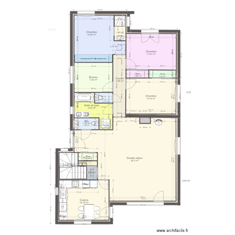 flippe. Plan de 82 pièces et 504 m2