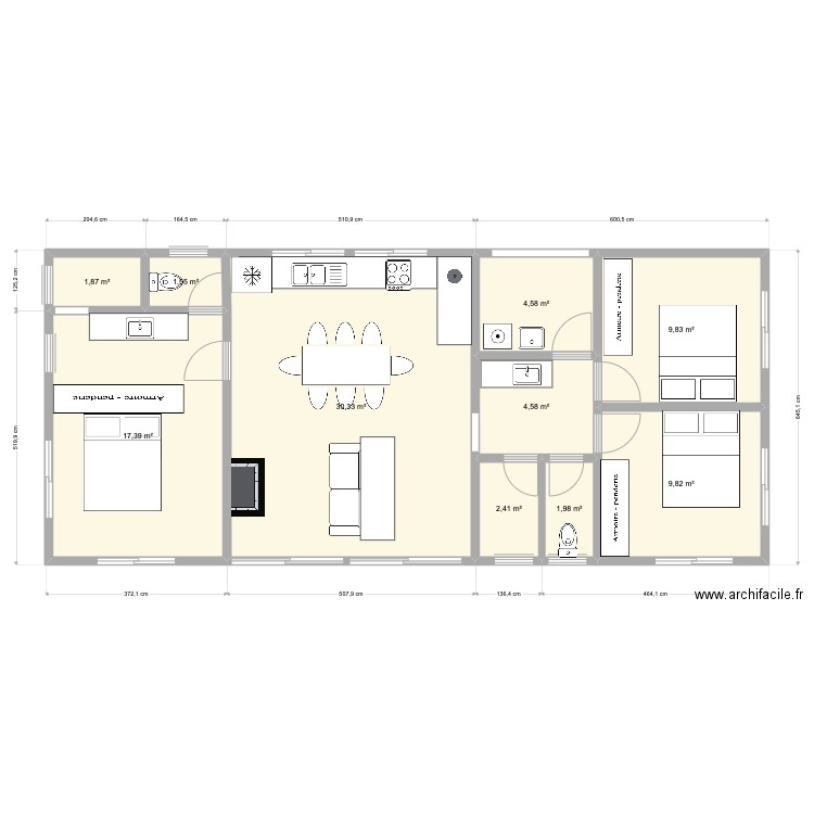 anisio13. Plan de 10 pièces et 84 m2