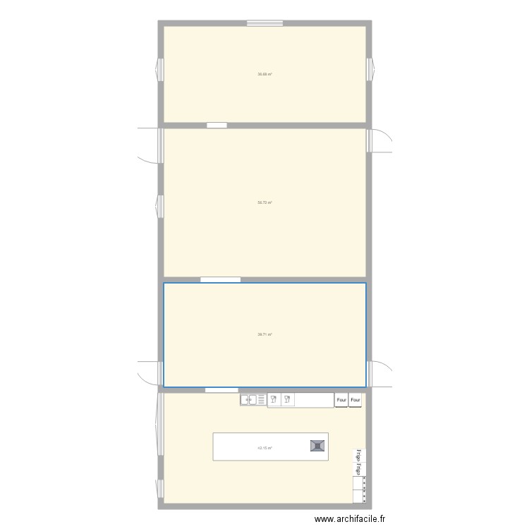 REZ Meunerie. Plan de 0 pièce et 0 m2