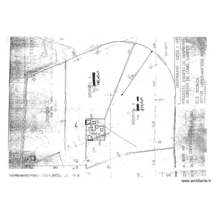 ED ELAN UNIO PLANTA 4 LOCALS 3 I 4 ANDORRA. Plan de ED ELAN UNIO PLANTA 4 LOCALS 3 I 4 ANDORRA. Plan de