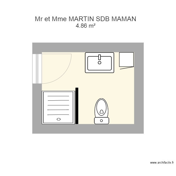 MARTIN SDB MAMAN PROJET. Plan de 0 pièce et 0 m2