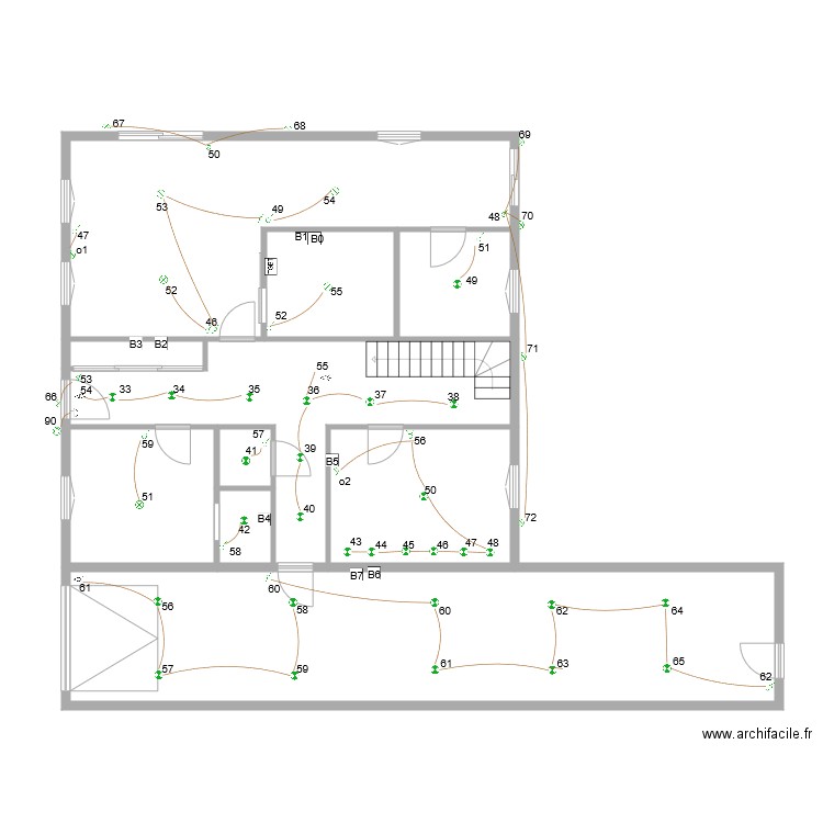 Eclairage RdC Marc . Plan de 0 pièce et 0 m2