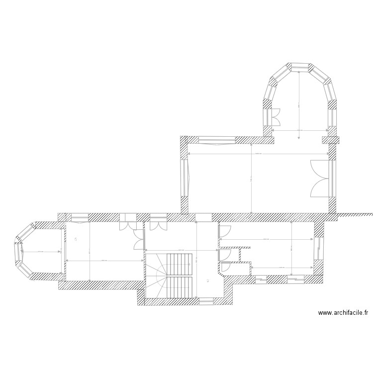 ST cyr  RdCh 1. Plan de 1 pièce et 1 m2