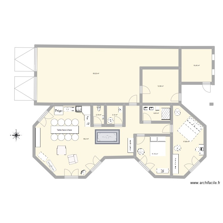 yourte bois . Plan de 0 pièce et 0 m2