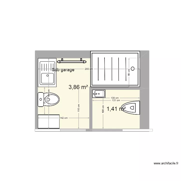 sdb garage reparation. Plan de 