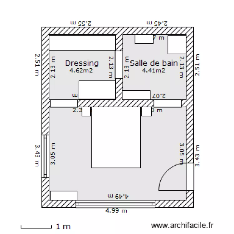 Chambre parentale 1. Plan de 