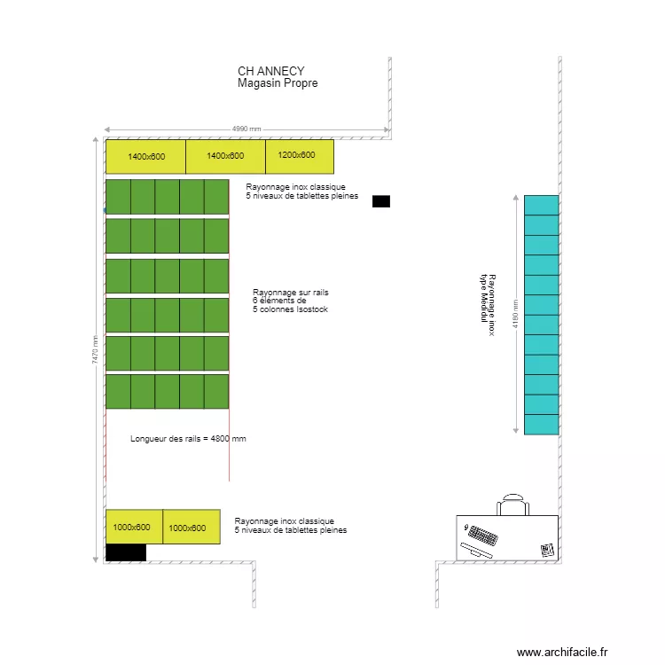 HU Annecy Magasin Propre. Plan de 