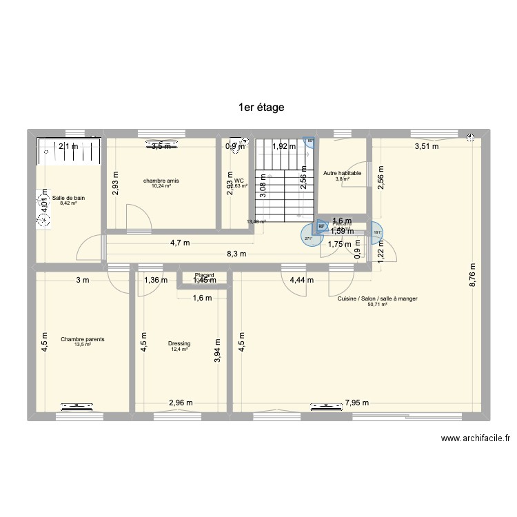 Maison marly. Plan de 10 pièces et 116 m2