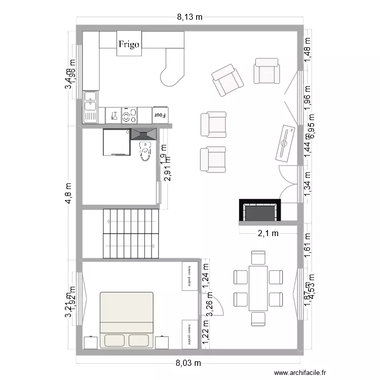 Bel&eacute;tage. Plan de 