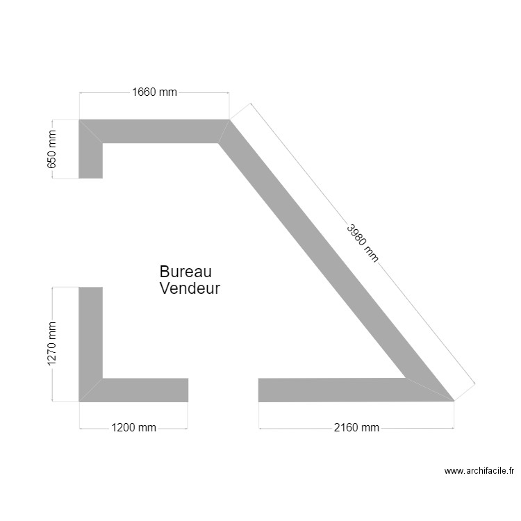 Plan Interior's Bureau Vendeur. Plan de 0 pièce et 0 m2