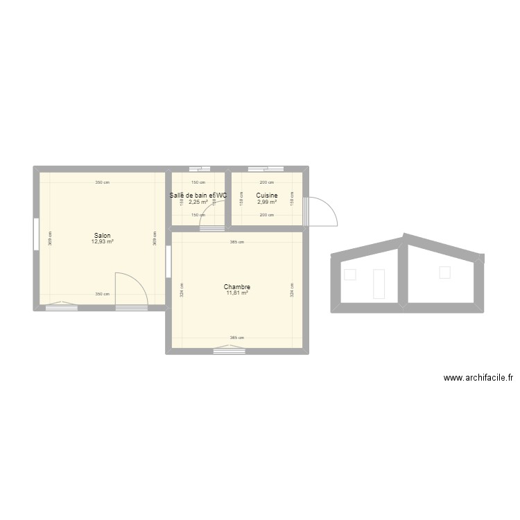 chambre salon. Plan de 0 pièce et 0 m2