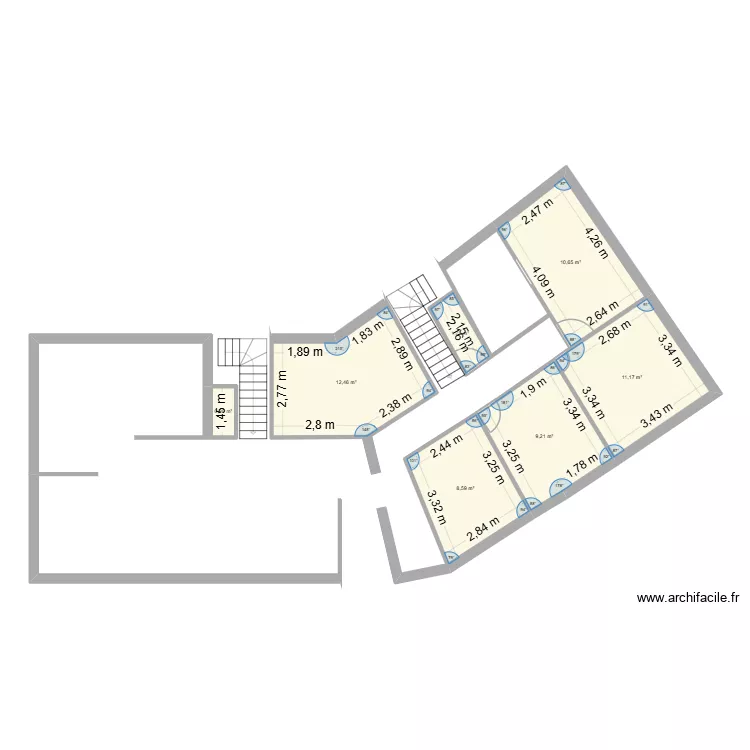 Maison saint r&eacute;v&eacute;rend. Plan de 7  et 55 m²